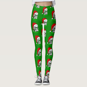 gothisk christmas, skallskelett leggings