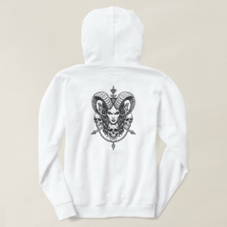 Gothisk Demonisk Drottning Skalle Konst – Mörk Ock Hoodie