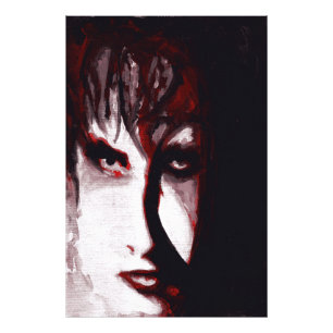 Gothisk Gud Post Punk Goth Musik Man Porträtt Kons Fototryck