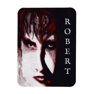 Gothisk Gud Post Punk Goth Musik Man Porträtt Kons Magnet