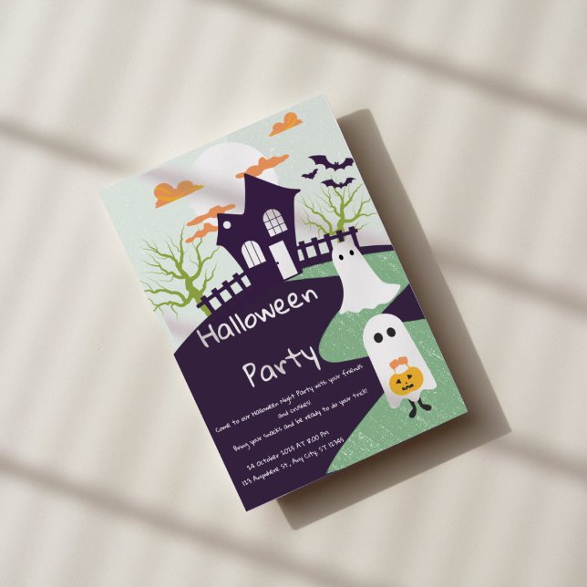 Gothisk Halloween-fest-inbjudan Julkort (Skapare uppladdad)