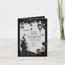Gothisk Halloween-fest Invitation | Mörk Fantasy B