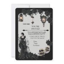 Gothisk Halloween-fest Invitation | Mörk Fantasy B