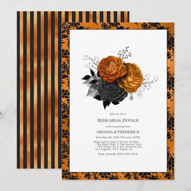 Gothisk Halloween Generalrepetitionsmiddag Inbjudningar (Fram/baksida)