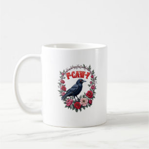 Gothisk Korp Rolig Halloween F Kraka F Vintage Kaffemugg