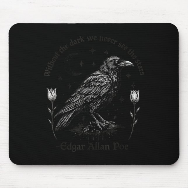 Gothisk Korp Roligt Edgar Allan Poe Citat Hallowee Musmatta (Framsidan)