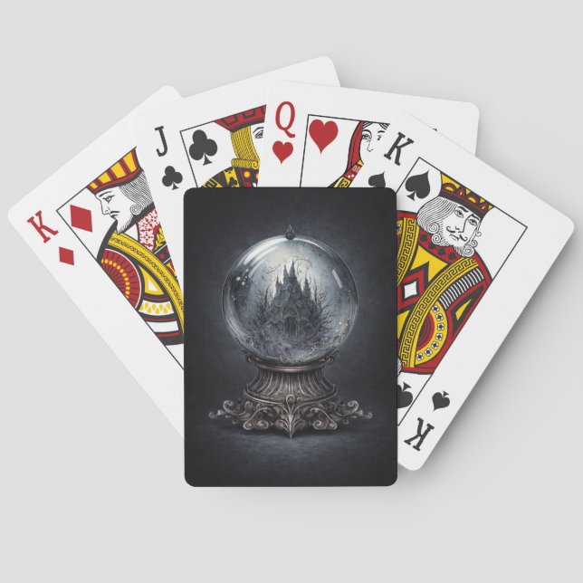 Gothisk kristallkulkonst – Mörk fantasy och spökli Casinokort (Baksidan)