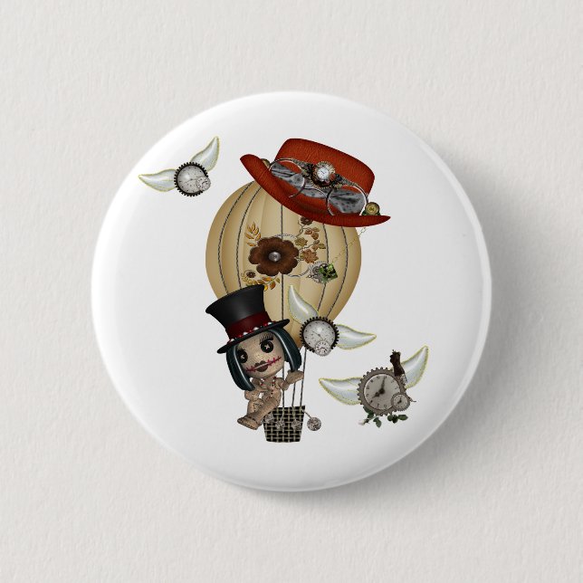 gothisk laveau luftballong steampunk art knapp (Framsida)