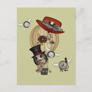 gothisk laveau luftballong steampunk art vykort