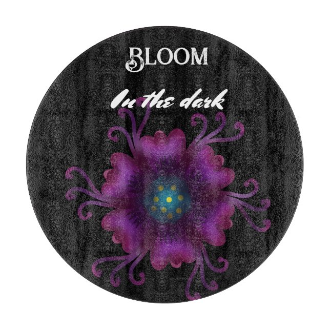 Gothisk lila blomma Mörk blomster Botanisk  (Framsidan)
