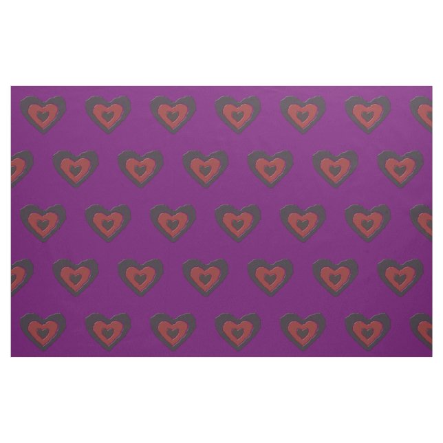 Gothisk smältande kärlek hjärta hantverkstyg tyg (Fat Quarter)