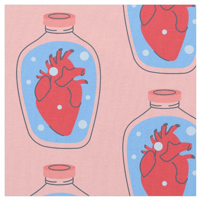 gothisk valentin makabre rosa humant hjärta tyg (Närbild)