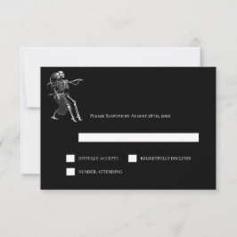 Gothiskt Halloween-alternativt bröllop RSVP-kort OSA Kort
