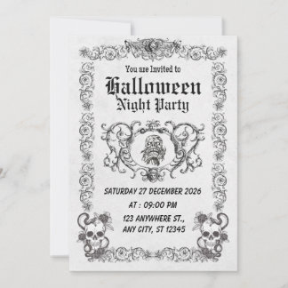Gothmas Halloweenfest-inbjudan Mörk Inbjudningar