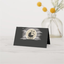 Gothous Baby Shower Halloween Carriage Placeringskort