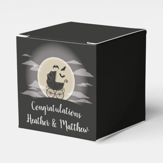 Gothous Baby Shower Halloween Carriage Presentaskar (Framsidan Sidan)