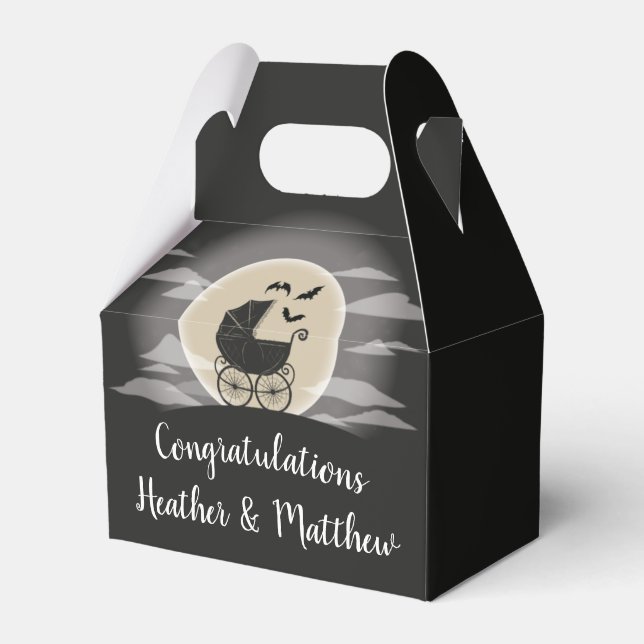 Gothous Baby Shower Halloween Carriage Presentaskar (Framsidan Sidan)