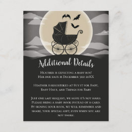 Gothous Baby Shower Halloween Carriage Tilläggskort