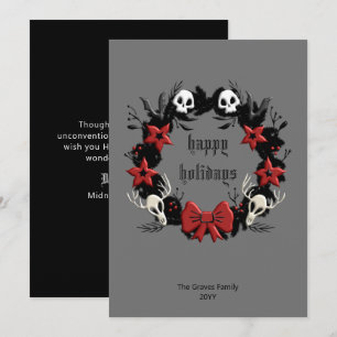 Gothous Black Wand Glad helg Card Julkort