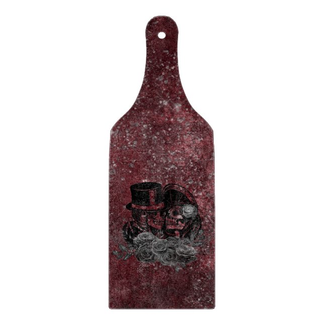 Gothous Kissing-Döskallar par och blod röd yttre (Framsidan)