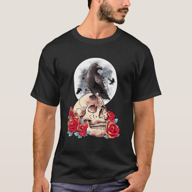 Goths Occult Måne Ro Witchcraft Full Moon Gothic T Shirt (Framsida)
