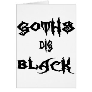 Goths piksvart hälsningskort
