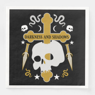 Goths Skull och Kor gotics Pappersservett