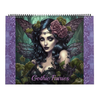 Gothtiska Älvor efter Ivy och Fladdermus Art Calen Kalender
