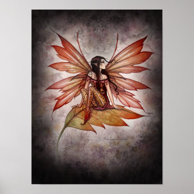 Gothumn Fairy Fantasy Art Print Poster (Framsidan)