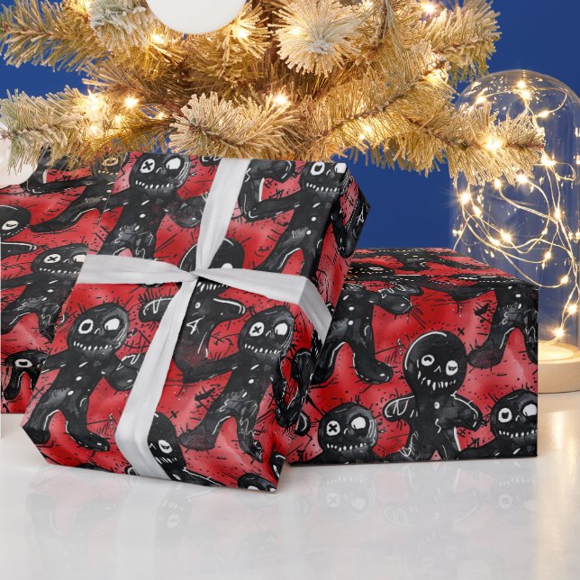 Gothy Spooky jul Gingertea Presentpapper (Helgdagar)