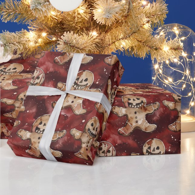 Gothy Spooky jul Gingertea Presentpapper (Helgdagar)