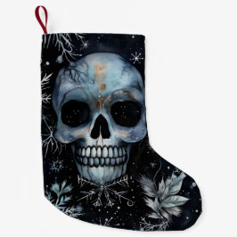 Gothy Spooky jul Skull Liten Julstrumpa