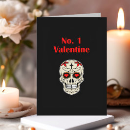 gotin nummer 1 Valentine Heart Sugar Skull Helgkort