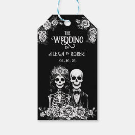 gotin skelett bröllop par Gift Märkre Presentetikett