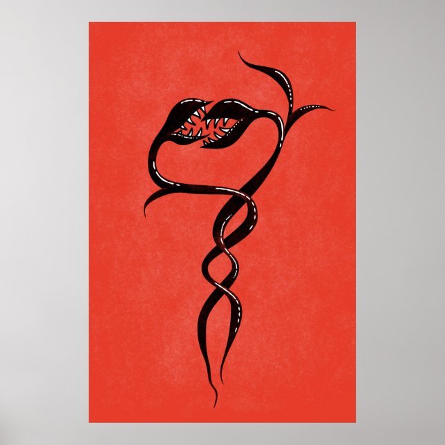 gotin Snakes Red and Black Poster (Framsidan)