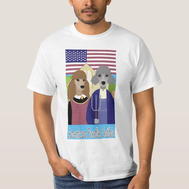 Gotisk amerikanpudel tee shirt (Framsida)