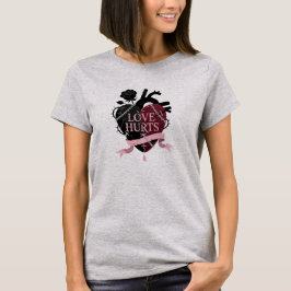 Gotisk Anatomisk Kärlek Gör Ont T-Shirt