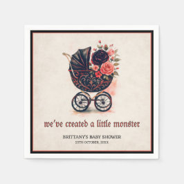 Gotisk barnvagn Halloween Baby Shower Pappersserve Pappersservett