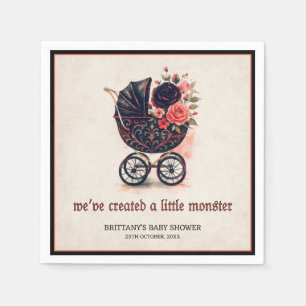 Gotisk barnvagn Halloween Baby Shower Pappersserve Pappersservett