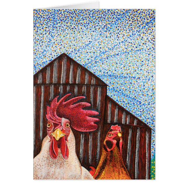 Gotisk Barnyard Hälsningskort (Framsidan)