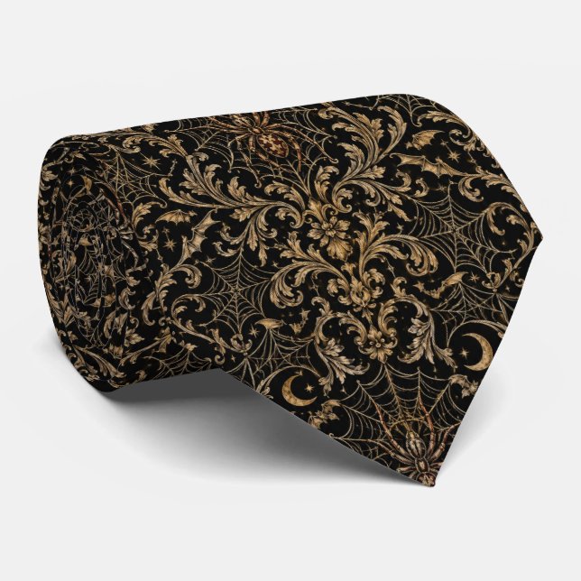 Gotisk barock spindeldamask Halloween Slips (Rullad)