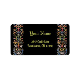 gotisk belyst Blommigt medeltida konst Adressetikett