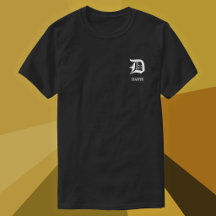 Gotisk Blackletter Monogram Personlig T-Shirt
