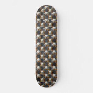 Gotisk blomkrani kopparblomma  mini skateboard bräda 18,5 cm
