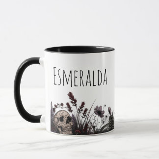 Gotisk blommonogram kaffe te mugg