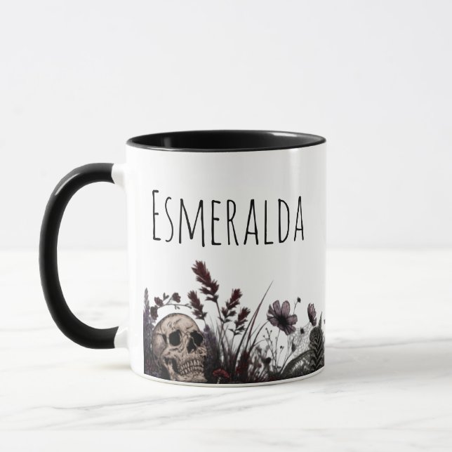 Gotisk blommonogram kaffe te mugg (Vänster)