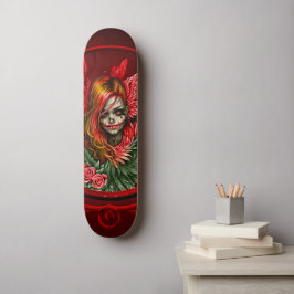 Gotisk blomning, rosornas ängel. mini skateboard bräda 18,5 cm