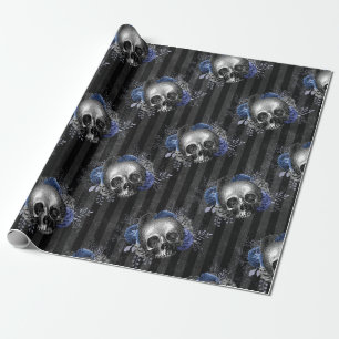 Gotisk blomskalle Halloween Presentpapper