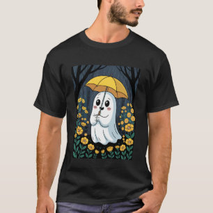 Gotisk blomsterlig fantom som håller paraply Hallo T Shirt