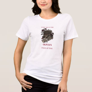 Gotisk botanisk skelett anpassat namn bok t shirt
